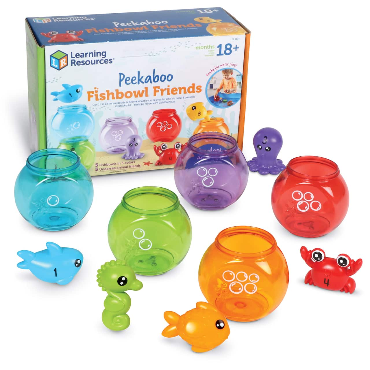 Learning Resources Peekaboo Fishbowl Friends 10 Piece Learning Kit